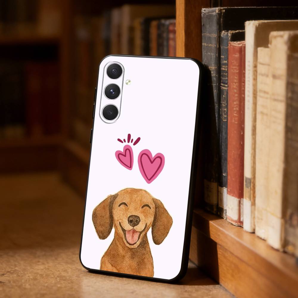 Dachshund Cartoon  Phone Case For Samsung S26,S25,S24,S23,S22,S21,Plus,Fe,Lite,Others Black Cover