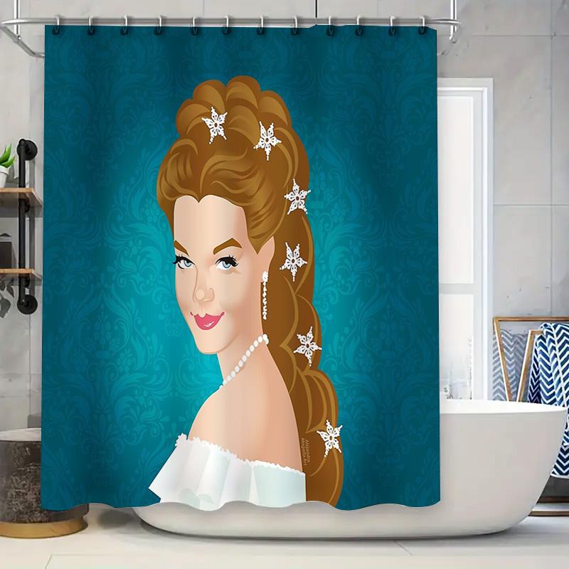 

Unframed Elegant Floral Shower Curtain Vintage Botanical Pattern Waterproof Bathroom Decor Farmhouse Style Modern Home Textile A W60H190(CM)-1 Pcs