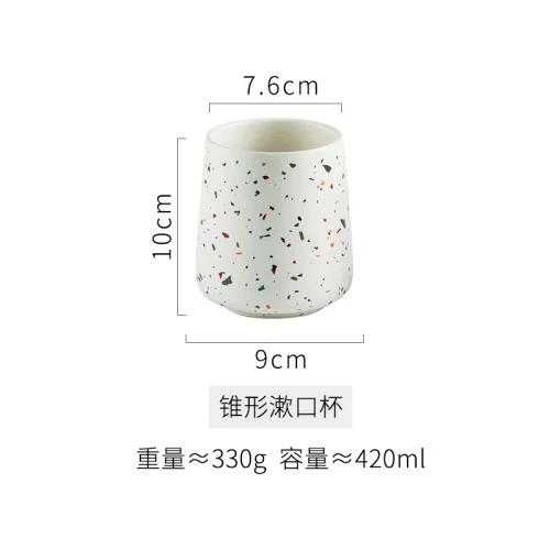 European Bathroom Decoration Set, Terrazzo Ceramic, Emulsion Bottle, Gargle Cup, Soap Dish, Art Supplies