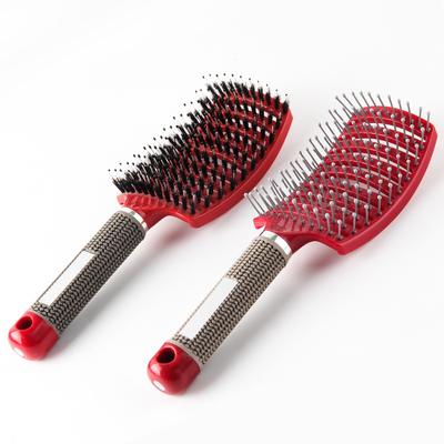Kleiner gebogener Kamm, hohler Massagerippenkamm, neunreihiger Kamm, Farbe, Friseurkamm, Frisur
