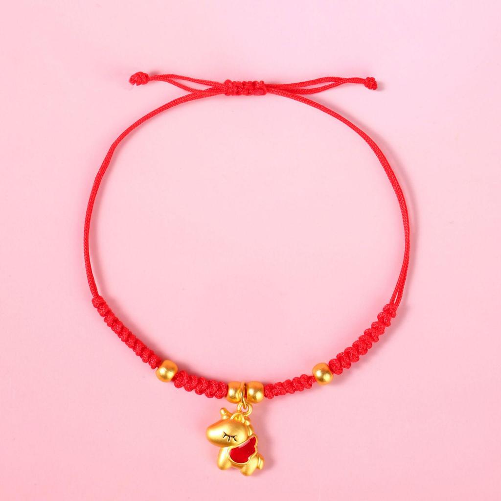 2026 Year of the Horse Zodiac Bracelet: Handmade Red String Ethnic Style Jewelry, Perfect for New Year or Small Gifts.