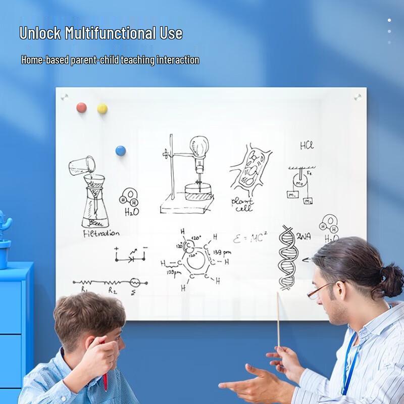 Deli Suspended Magnetic Tempered Glass Whiteboard