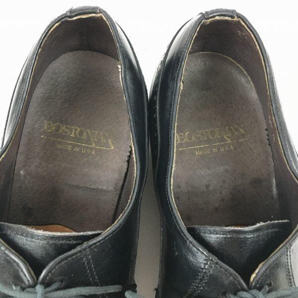 Pre-70s Vintage BOSTONIAN Wingtip Business Shoes Black Size 10D 27.5-28.0 Men's(USED)