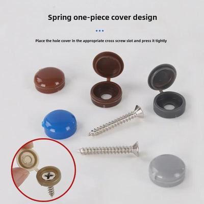 One-Piece Decorative Screw Cap: Plastic Cover for Mirror Nails and Cross Screws