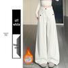 Women's Coffee Corduroy High-Waisted Wide-Leg Pants, 2026 Spring Collection