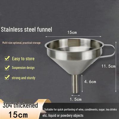 Homeglen 304 Stainless Steel Elongated Spout Funnel