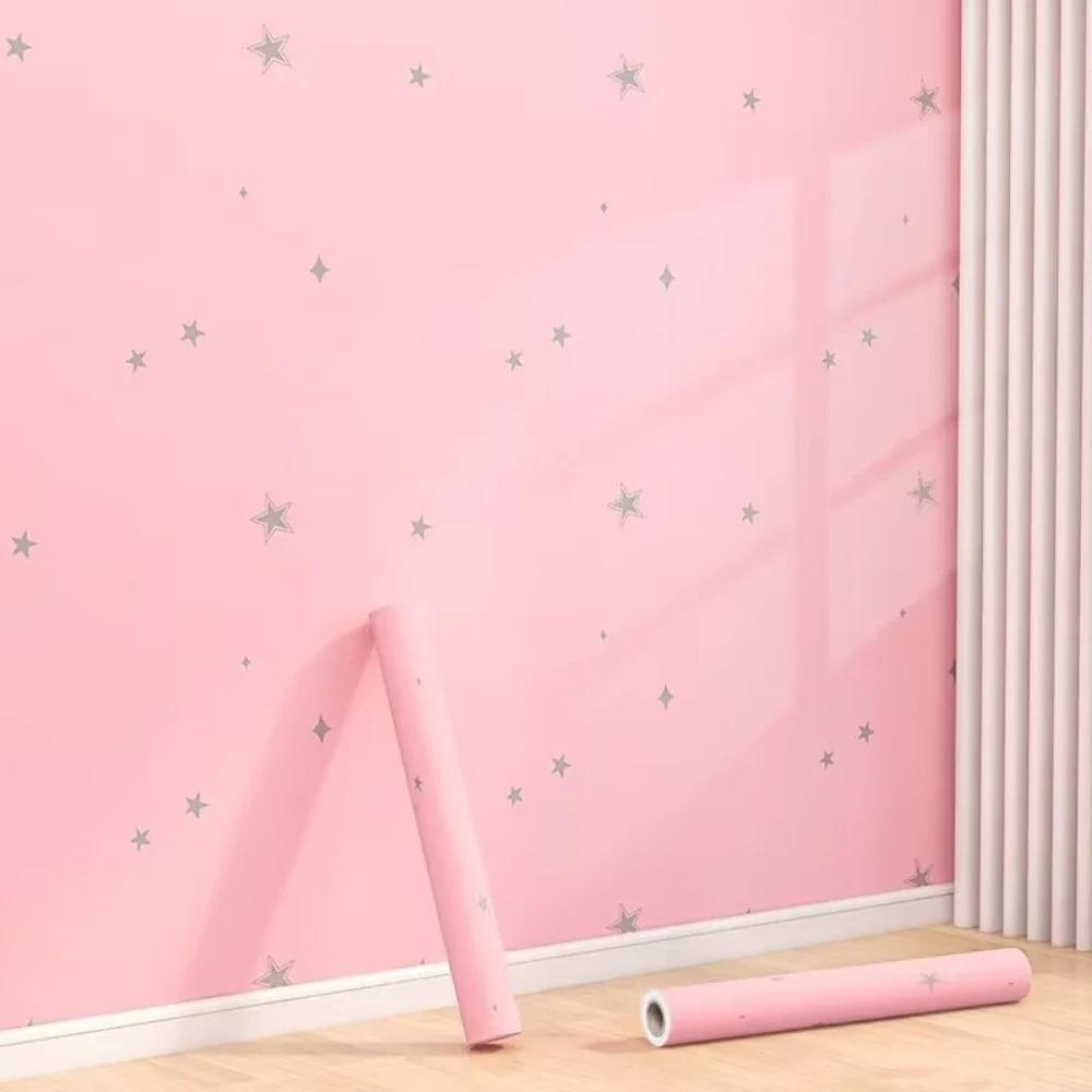 1pc 40x500cm PVC Wallpaper Modern 3D Star DIY Wall Sticker Covering Living Room Bedroom Background Wall Vinyl Home Decor