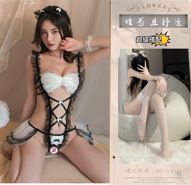 Sexual, Erotic Lingerie, New Cute, Playful, Maid, See-through Uniform, Seductive Female Underwear, Cosplay