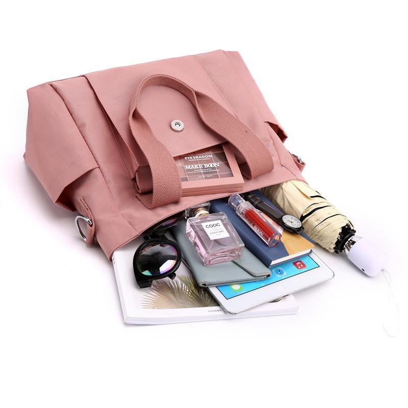 Women's Nylon Tote Bag Multi-interlayer Crossbody Satchel Bag Large Capacity Casual Top Handle Handbags