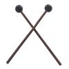 1Pair Steel Tongue Drum Mallet Glockenspiel Drum Stick Rubber Drumsticks with Wood Handle Percussion Instrument Parts