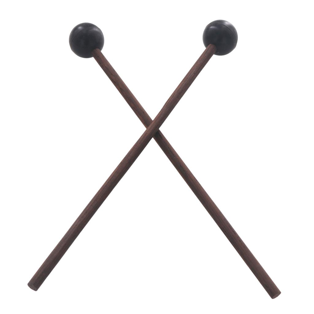 1Pair Steel Tongue Drum Mallet Glockenspiel Drum Stick Rubber Drumsticks with Wood Handle Percussion Instrument Parts