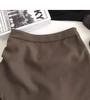 Women's Spring 2024 High-Waist Pleated A-Line Skirt with Drawstring - Fashionable Slim Korean Style Skirt Pants