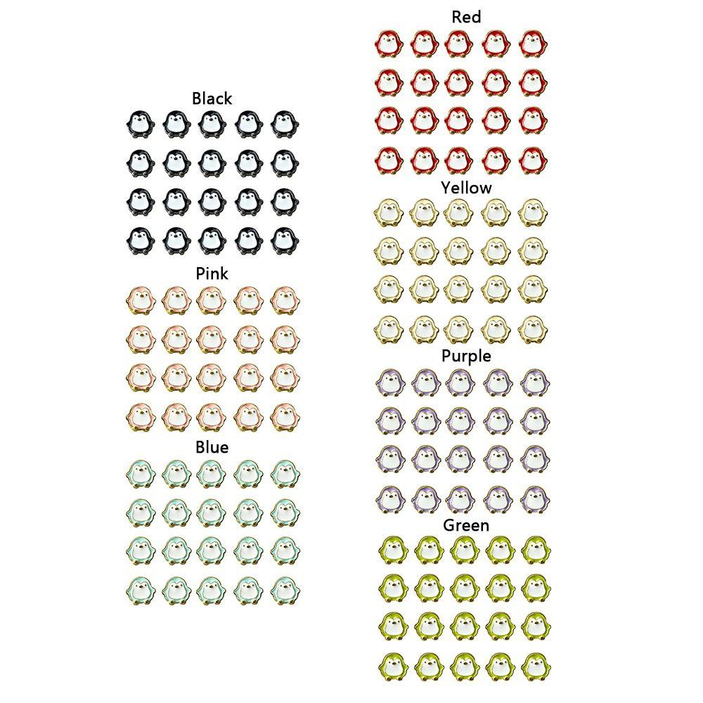 20pcs Mini Doll Penguin Buttons 8mm Doll Shoes Buckles Coat Buckles  1/6 Doll Clothes Accessories