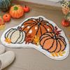 Fall Pumpkin Bathroom Floor Mats Washable Soft Living Room Bedroom Kitchen Rugs Thanksgiving Home Decoration