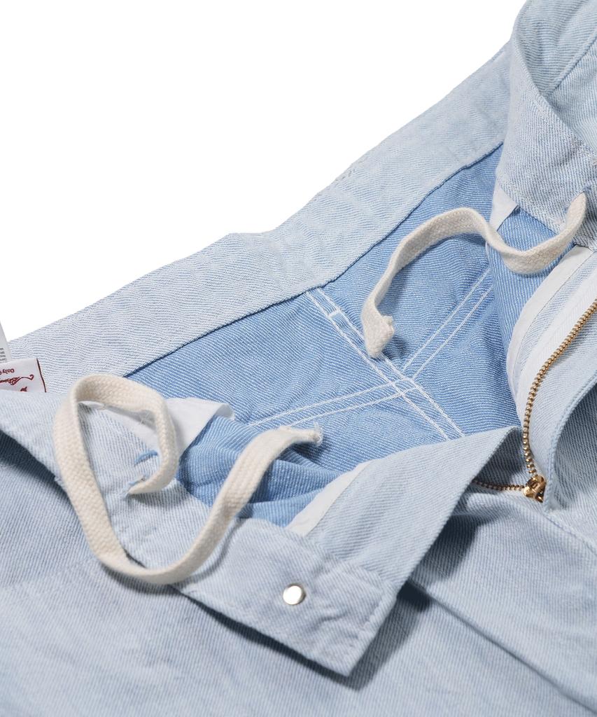 Bieseulaebis Barrel Leg Logo Patch Pants Sky