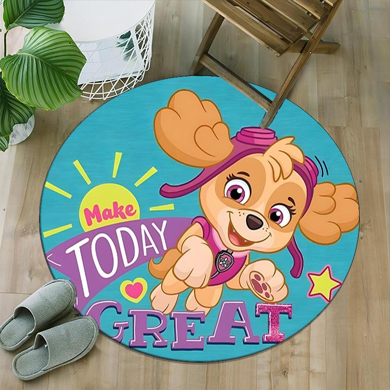 1pc Paw23 Carpet, Round Rug, Comfortable, Suitable for Entryways, Living Rooms, Office, And Bedrooms, Christmas Decoration