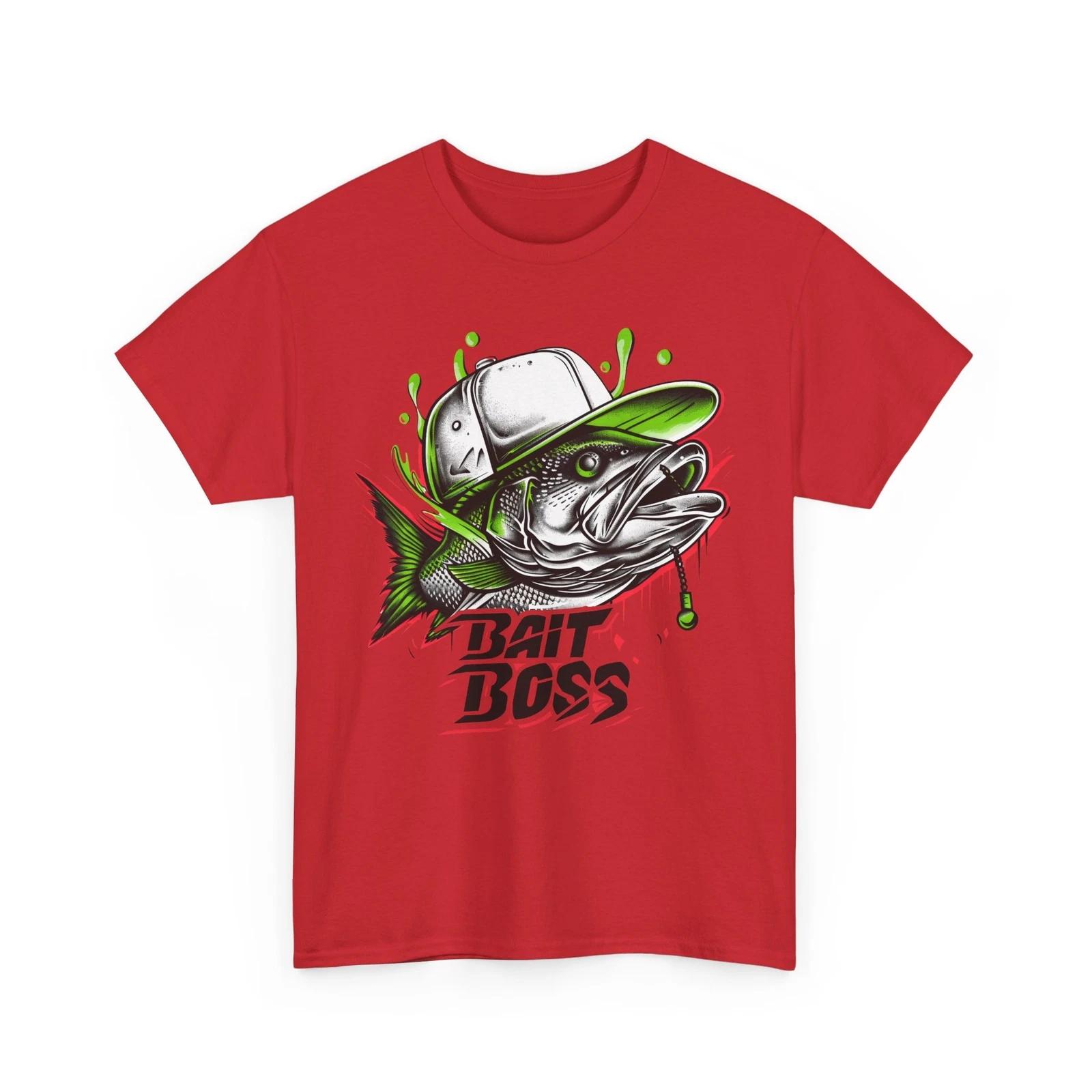 

Bait Boss Vintage Fishing T-Shirt - Retro Fisherman Tee for Bass & Trout Lovers S