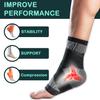2-Piece Compression Ankle Braces for Men & Women - Adjustable Wrap Straps for Sports, Running, & Joint Stabilization
