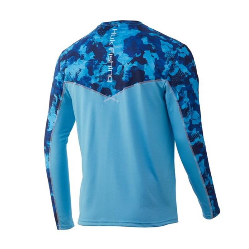 Mens Quick-Dry UV Protection Fishing Shirt Long Sleeve Breathable Outdoor Performance Top Summer Angling