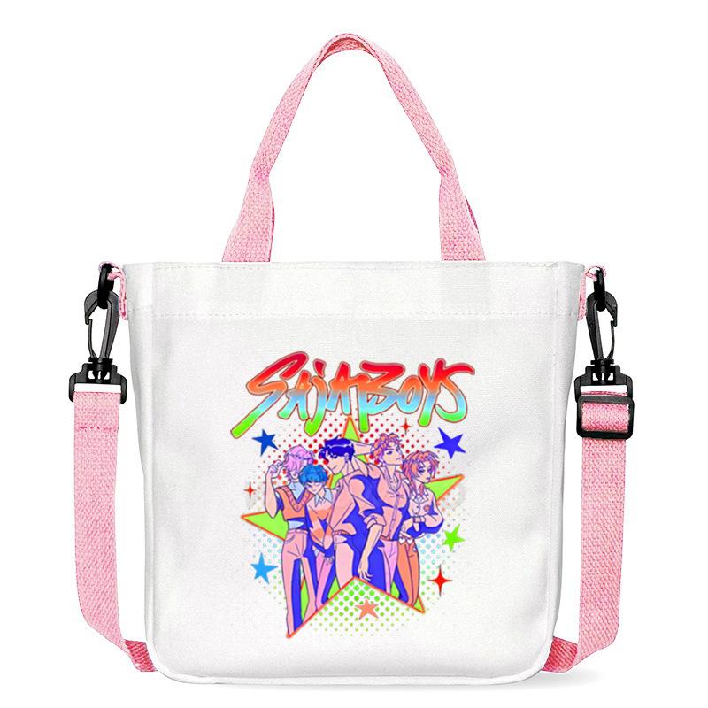 Anime Cartoon Print Office Worker Commuter Portable Messenger Bag Student Large Capacity Casual Handbag
