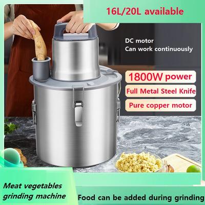 220 V Kommerzielle Elektrische Fleischwolf Maschine 16L/20L Verfügbar Edelstahl Lebensmittel Fleisch Gemüse Füllung Schleifen Maschine