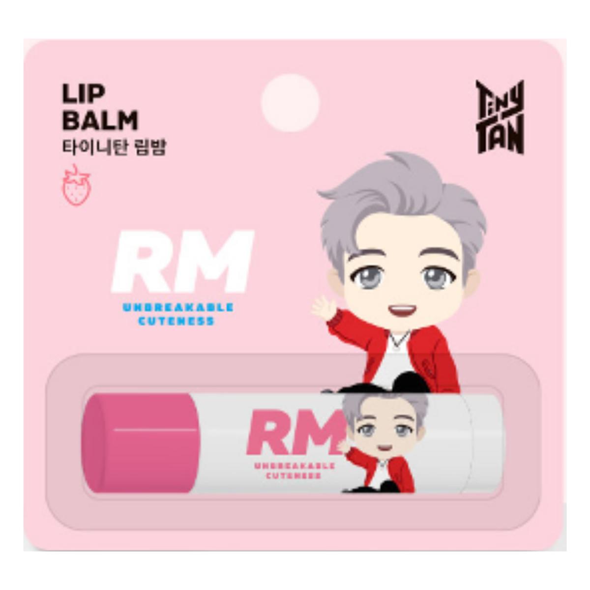 TinyTAN BTS Lip Care Moisturizing Nourishing Balm RM Strawberry 4.5g x 1ea