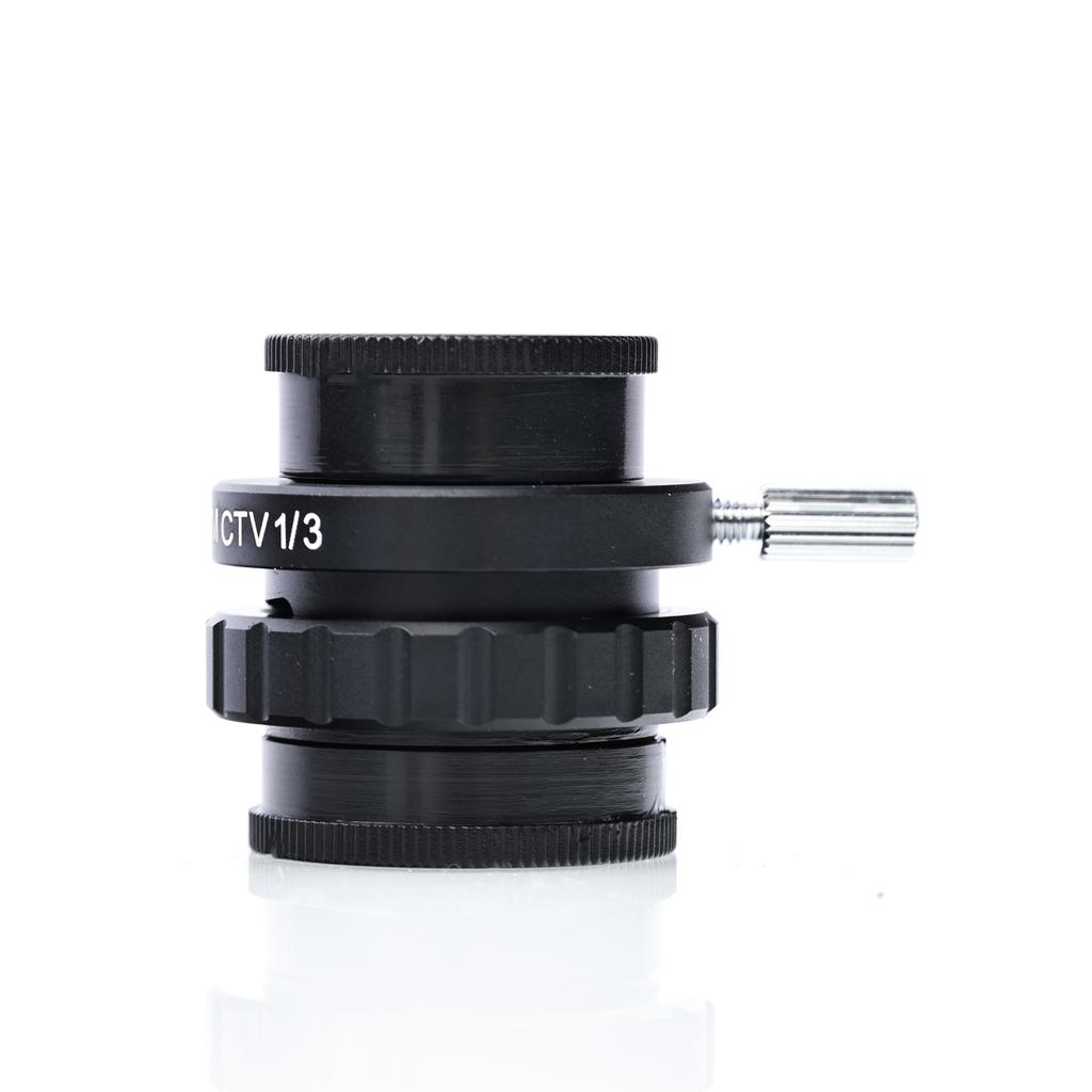 Rosfix Adapter 1/3CTV for Stereoscopic Microscope Camera – Increased Field of View | Mounting Diameter 27.7mm and 25mm | Magnification 0.3x