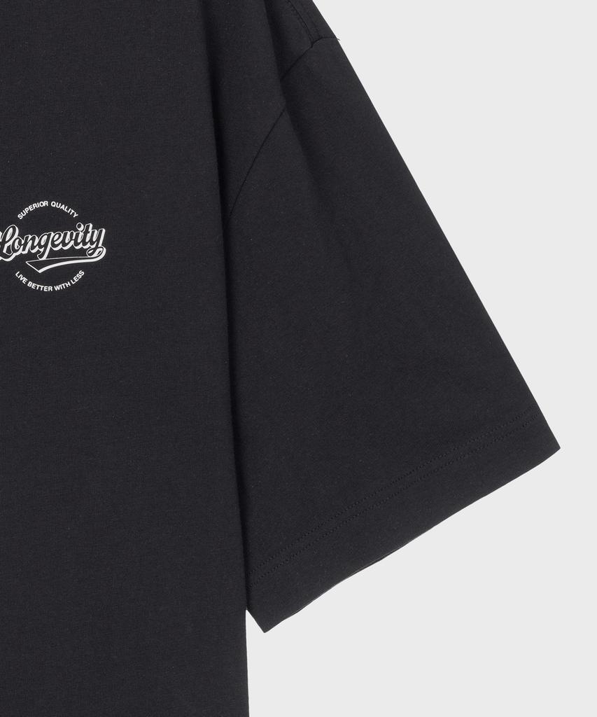 BASIC HOUSE Uni 20-Count Graphic Short Sleeve Tee Black Lxts3105