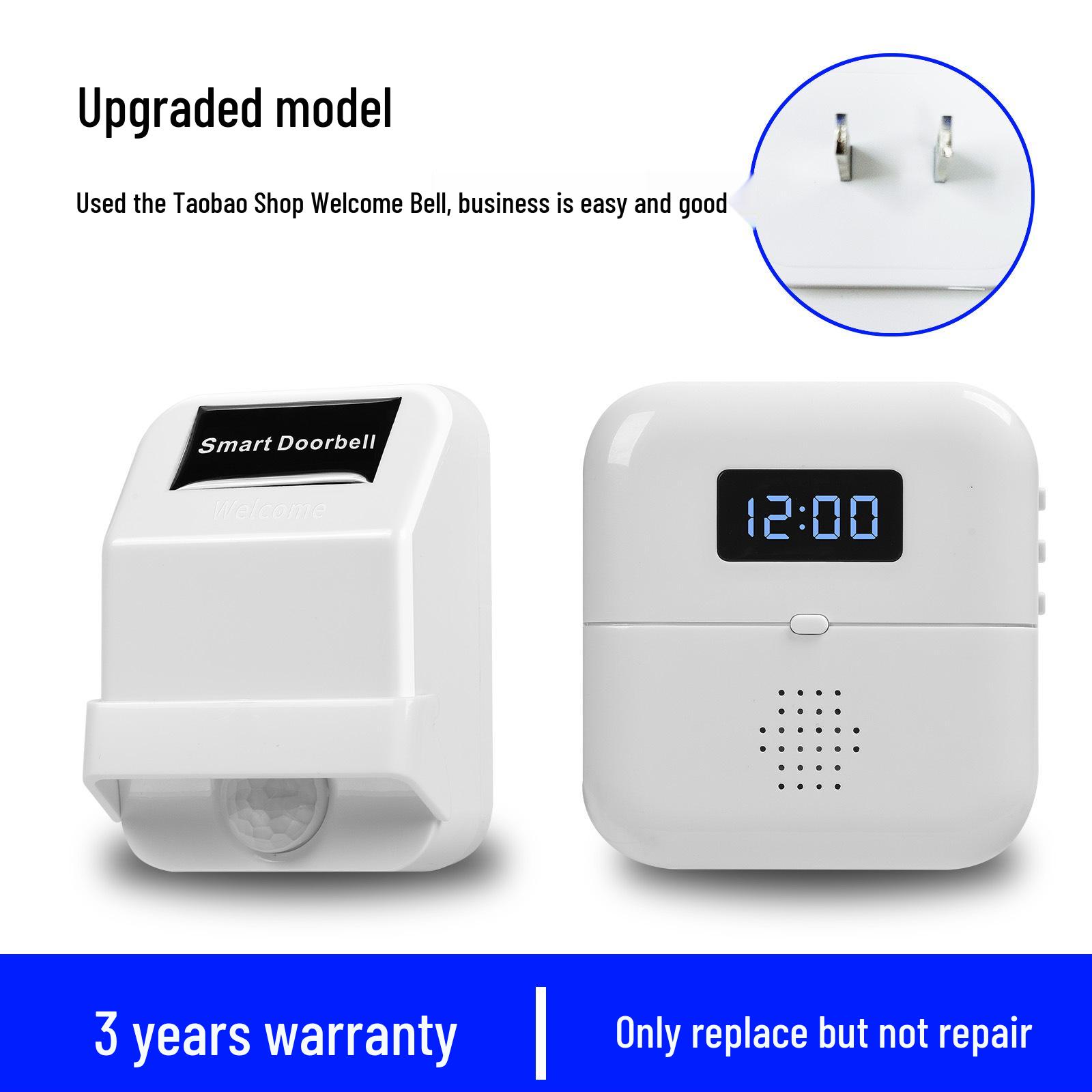 Infrared Motion Sensor Doorbell with Ding Dong Voice Welcome for Store Entrance