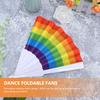 10 Stück Regenbogen-Faltfächer, Foto-Requisiten, kreativ, faltbar, für Tanz- und Performance-Vorräte, exquisit