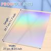 Koala Holographic Laminate Sheets A4 Holographic Sticker Paper,20 Sheets Self Adhesive Waterproof Holographic Transparent Film,11.7X 8.3 Inch