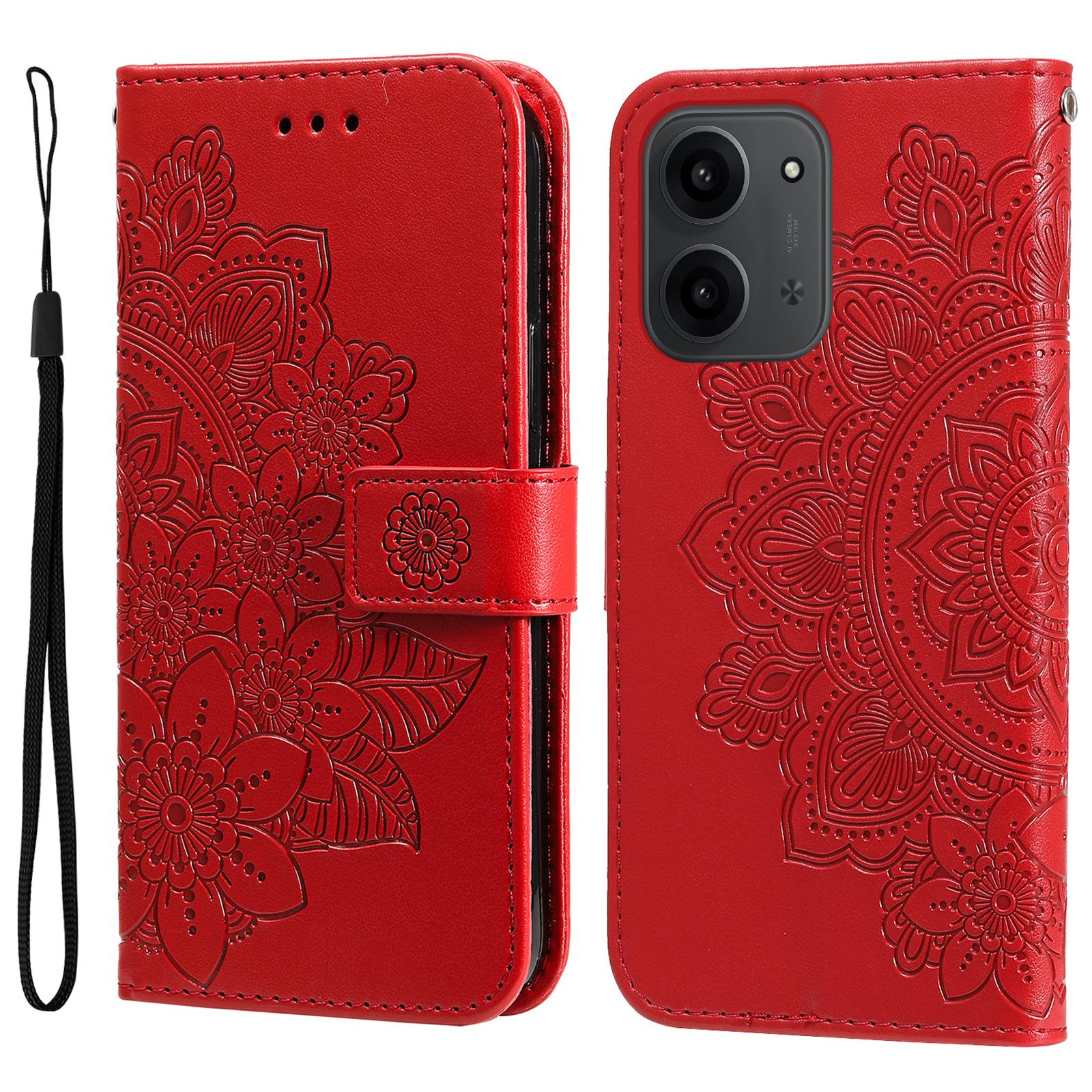 

Для Xiaomi Redmi 15C 4G (Глобальний) (171мм)/Poco C85 4G (171мм) Чохол Гаманець Стенд з квітковим візерунком зі штучної шкіри Чохол для телефону D