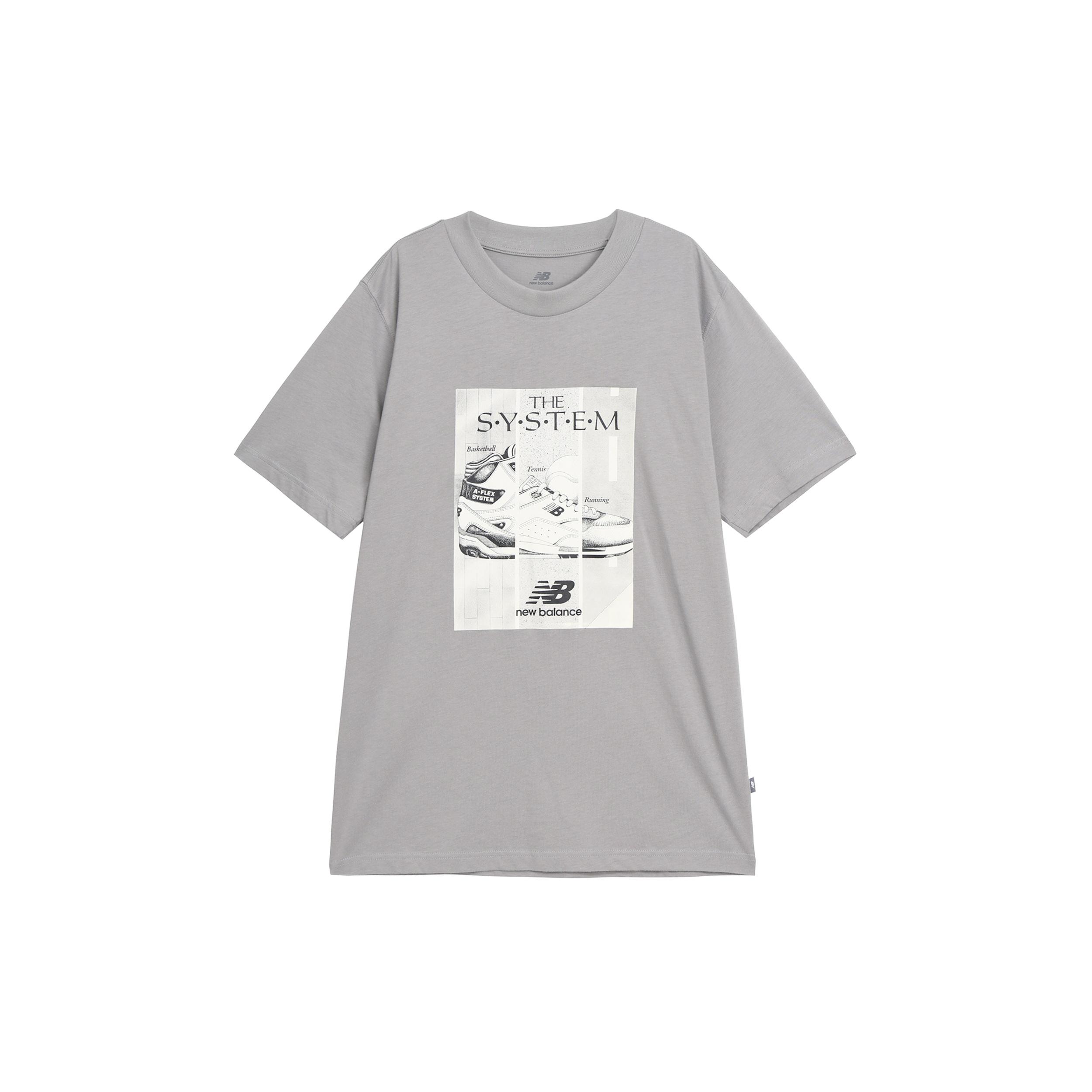 New Balance Sport Essentials Poster T-shirt Asia Sizing  Grey  Men s MT41595-YST L