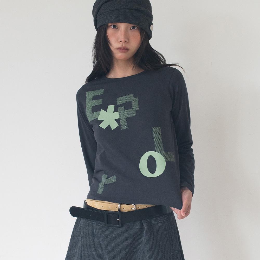 Onseuka Explorer Lettering T (Charcoal)