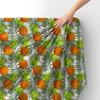 Royal Samt Stoff Polyester Zum Nähen - Motiv Ananas 2