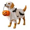 Halloween Ornament Dog Holding Pumpkin Bowl Ghost Statue Quirky Pet Figurine Indoor Outdoor Decoration