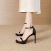 Summer 2024 Women's 11cm Open-Toe Waterproof Stiletto Platform Sandals