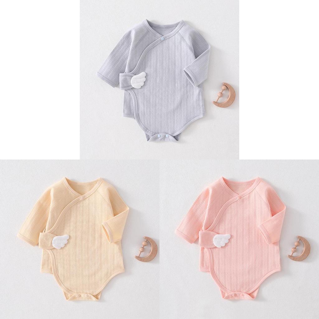 Baby Cotton Romper With Air Layer For Newborns Safe Breathable Infant One Piece For Spring Autumn