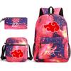 Three-Piece Schoolbag Animation Peripheral Starry Sky Student Backpack Printing Large-Capacity Outdoor Backpack