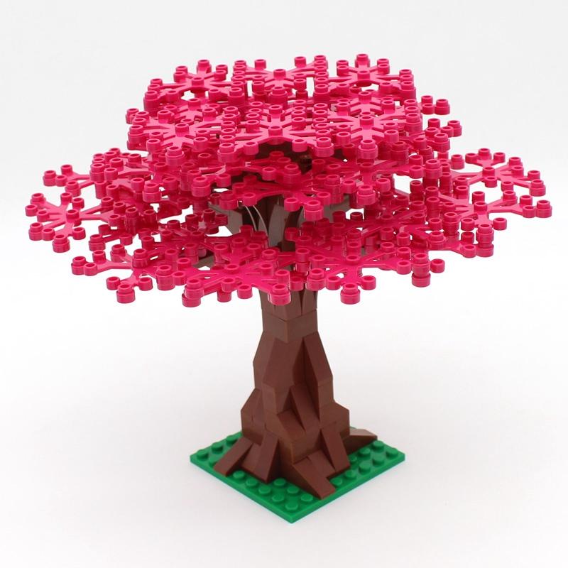 Street View Children's Toys Tree Stools Plants Toy Gifts Flowers Colorful tree Compatible MOC Accessories City Building Blocks Children's Park