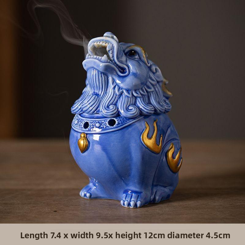 Новый декоративный элемент: Керамическая курильница для благовоний, креативная и ретро курильница Пи Сю, украшение для дома