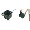 Shinki Gosei Tombo Bucket with Inner Bucket, Storage, Chair, Step Stool, and Lid, 18 Liters, Moss Green, 34cm W x 34.5cm D x 28.5cm H, Outdoor, Car Wa