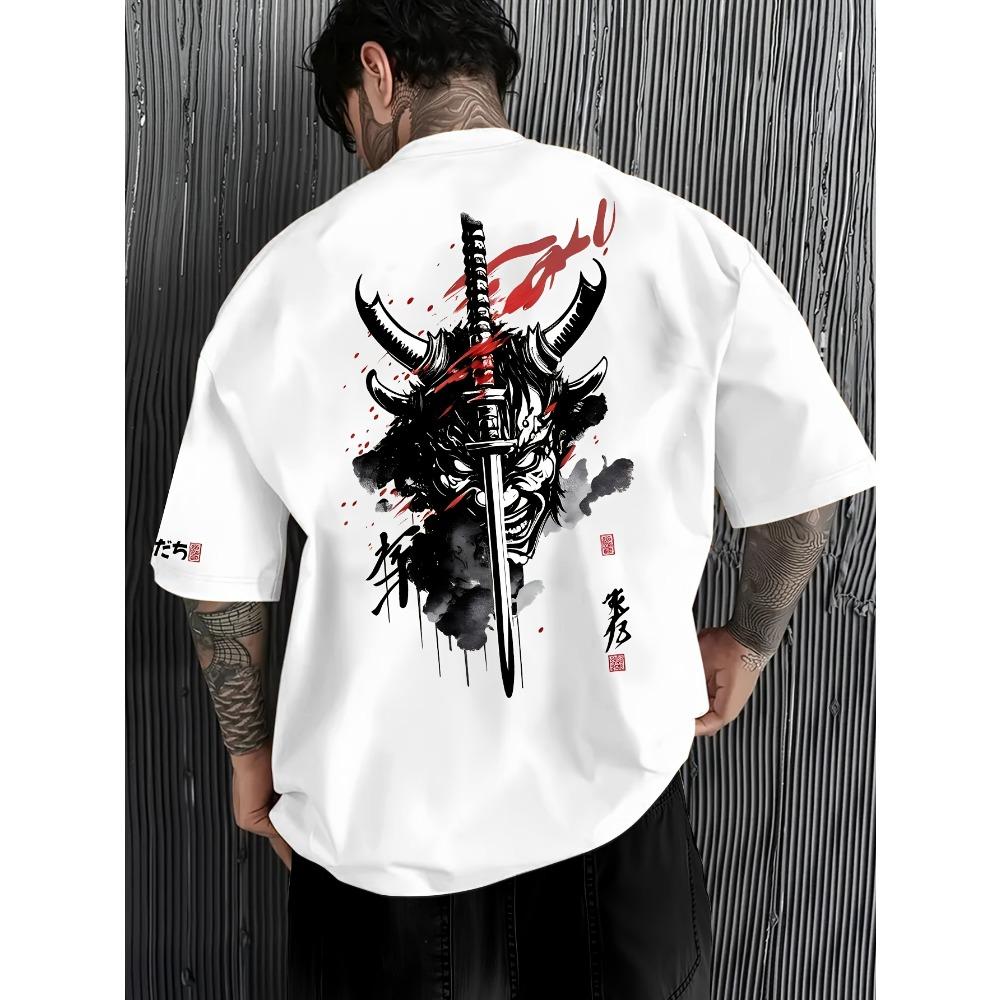 Casual Warrior Pattern Printed T-shirt 2XS