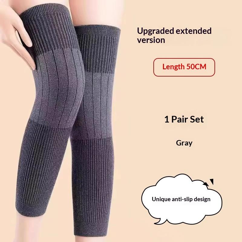 1 Paar dicke, warme Knieschoner aus Wolle, Beinschutz aus Kaschmir, wind- und kältedicht, Beinwärmer für Damen und Herren