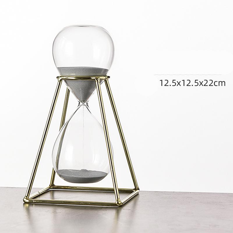 

Большие металлические песочные часы, таймер на 30 минут, скандинавский стиль, светлый роскошный таймер, песочные часы, креативное украшение для офиса, гостиной LD425 30min золотой