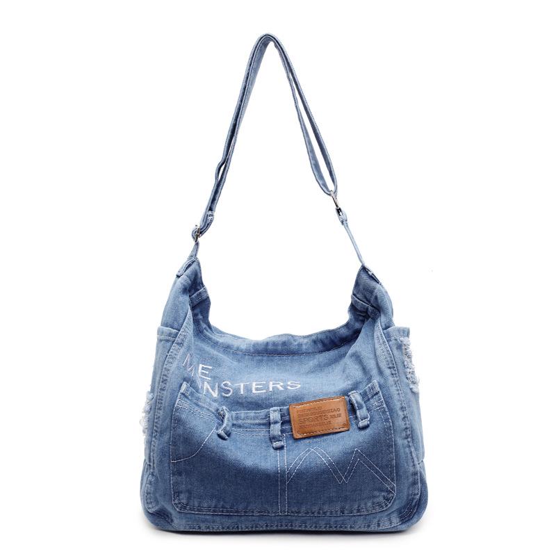 Korean Retro Distressed Women's Crossbody Tote Bag 2026