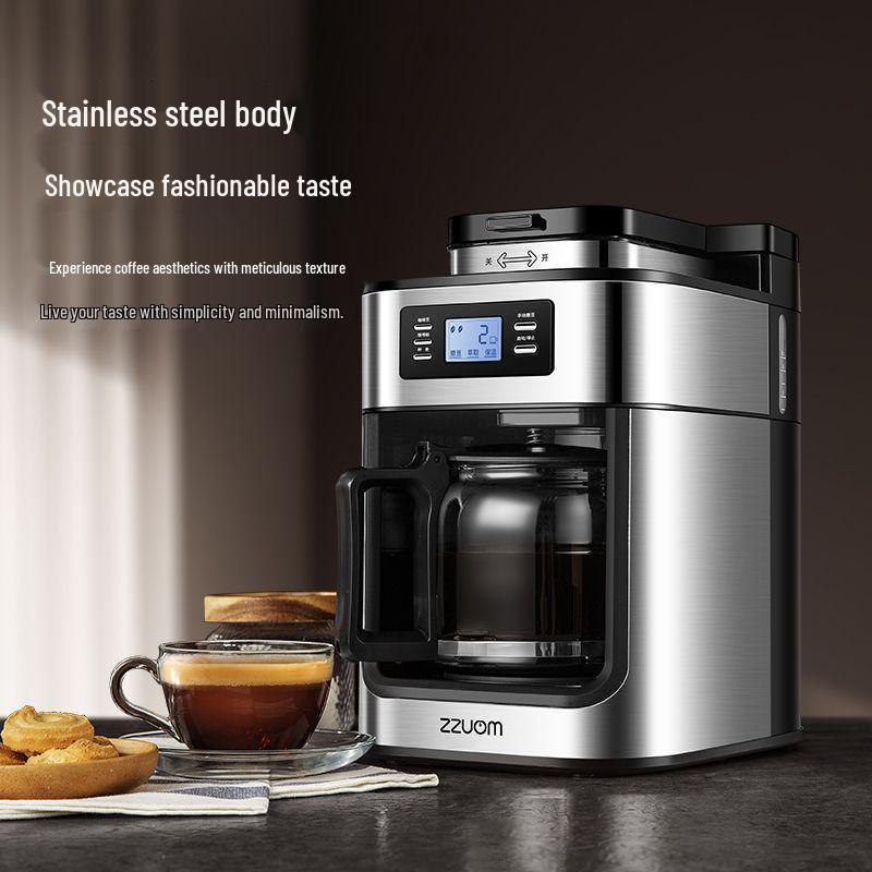 Smarte Amerikanische Kaffeemaschine: Automatischer Mahlwerk & Brühmaschine für Zuhause oder Büro