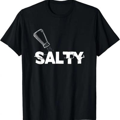 Funny Salty Distressed Salt Meme Gaming Chef Cute Cool Gift T-Shirt