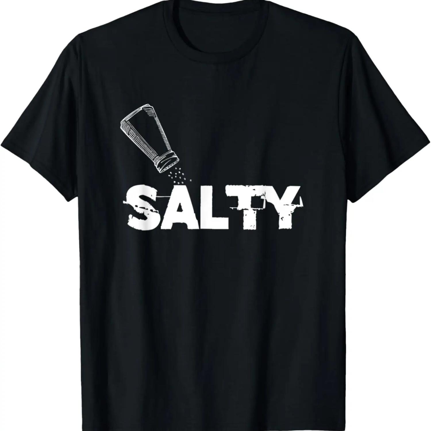 

Funny Salty Distressed Salt Meme Gaming Chef Cute Cool Gift T-Shirt S чёрный