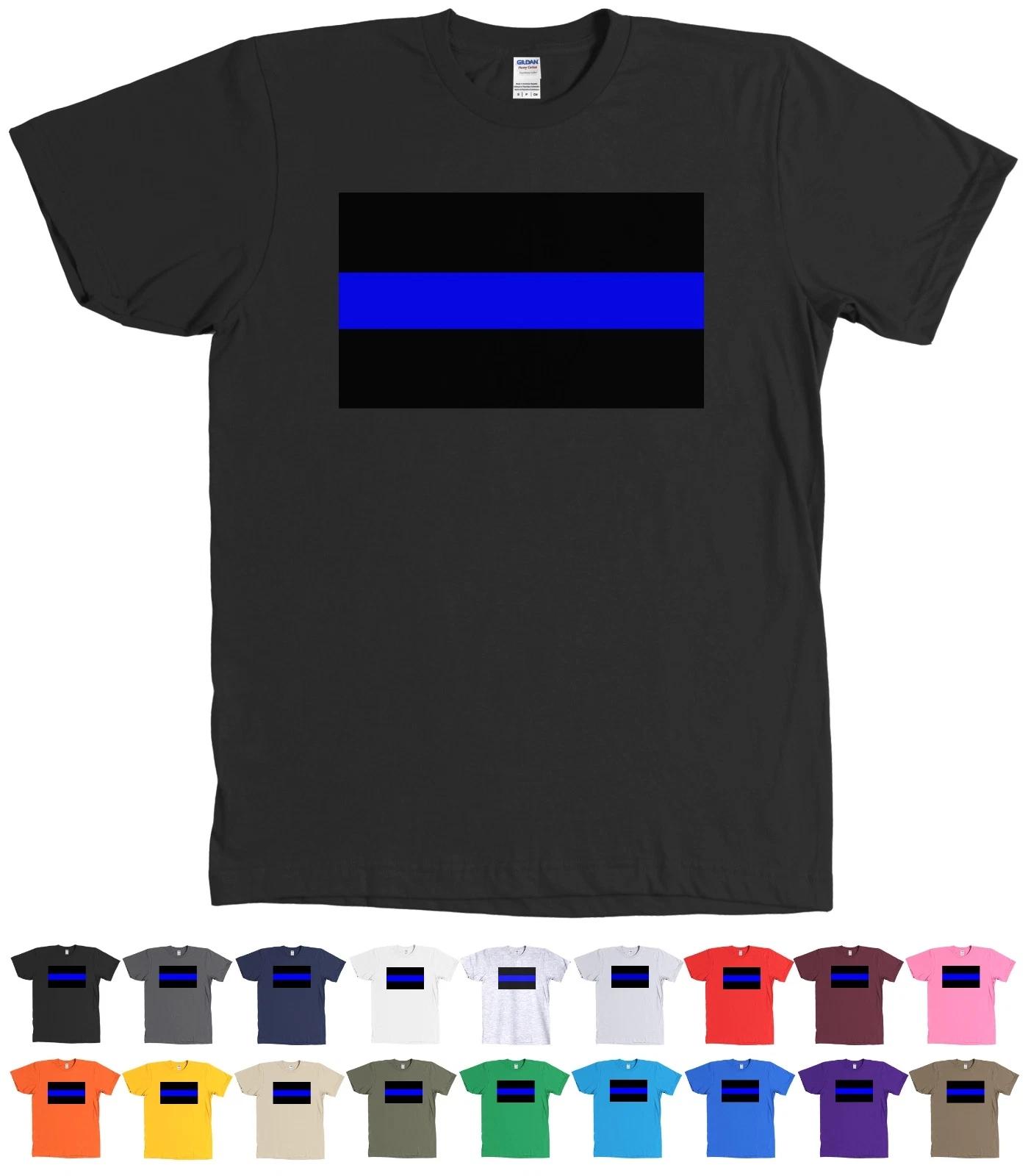 Thin Blue Line Police Support Flag Shirt Law Enforcement Lives Matter - NEW 2XL